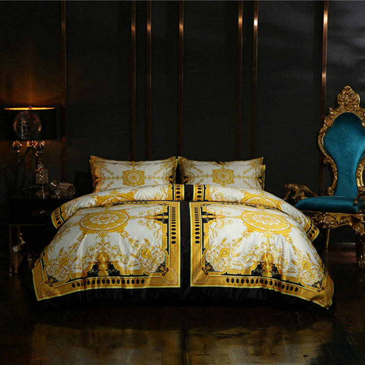 KTX-819987 Cotton Printed Four-Piece Suit for Comfort and Style