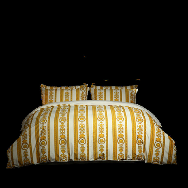 KTX-819987 Cotton Printed Four-Piece Suit for Comfort and Style