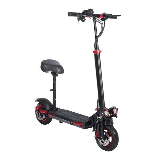 KTX-820499 Foldable Electric Scooter with Long Range 800W Motor, 48V 15Ah Battery, Max Load 150kg, Dual Suspension, Waterproof, and Off-Road Capabilities