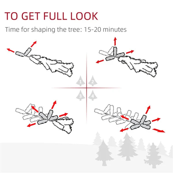 KTX-820755 Customizable 9 ft Eco-Friendly Christmas Tree with Metal Stand for Holiday Displays