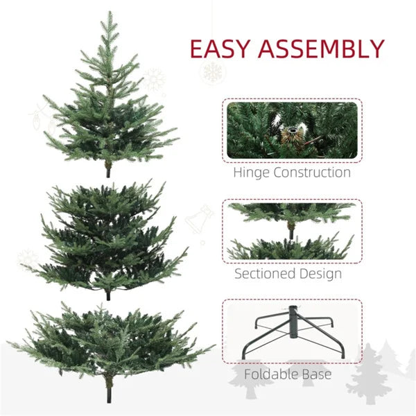 KTX-820755 Customizable 9 ft Eco-Friendly Christmas Tree with Metal Stand for Holiday Displays