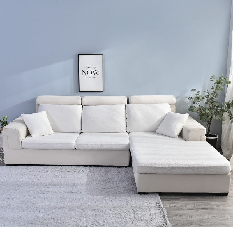 KTX-821203 Waterproof Seersucker Sofa Cover for Universal Fit - Dust and Protection Cover in Solid Color