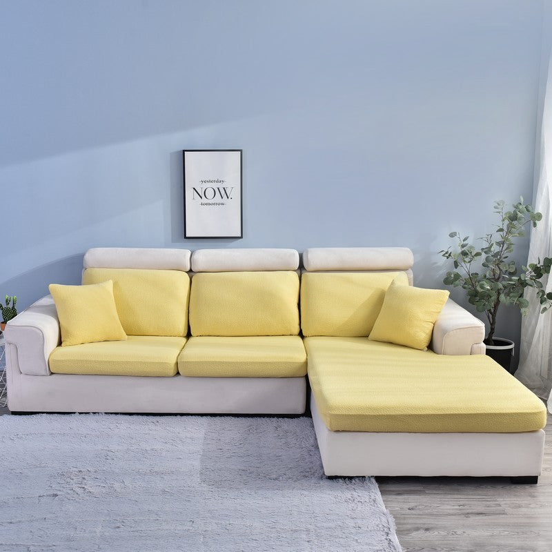 KTX-821203 Waterproof Seersucker Sofa Cover for Universal Fit - Dust and Protection Cover in Solid Color