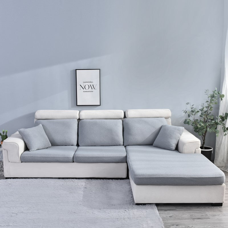 KTX-821203 Waterproof Seersucker Sofa Cover for Universal Fit - Dust and Protection Cover in Solid Color