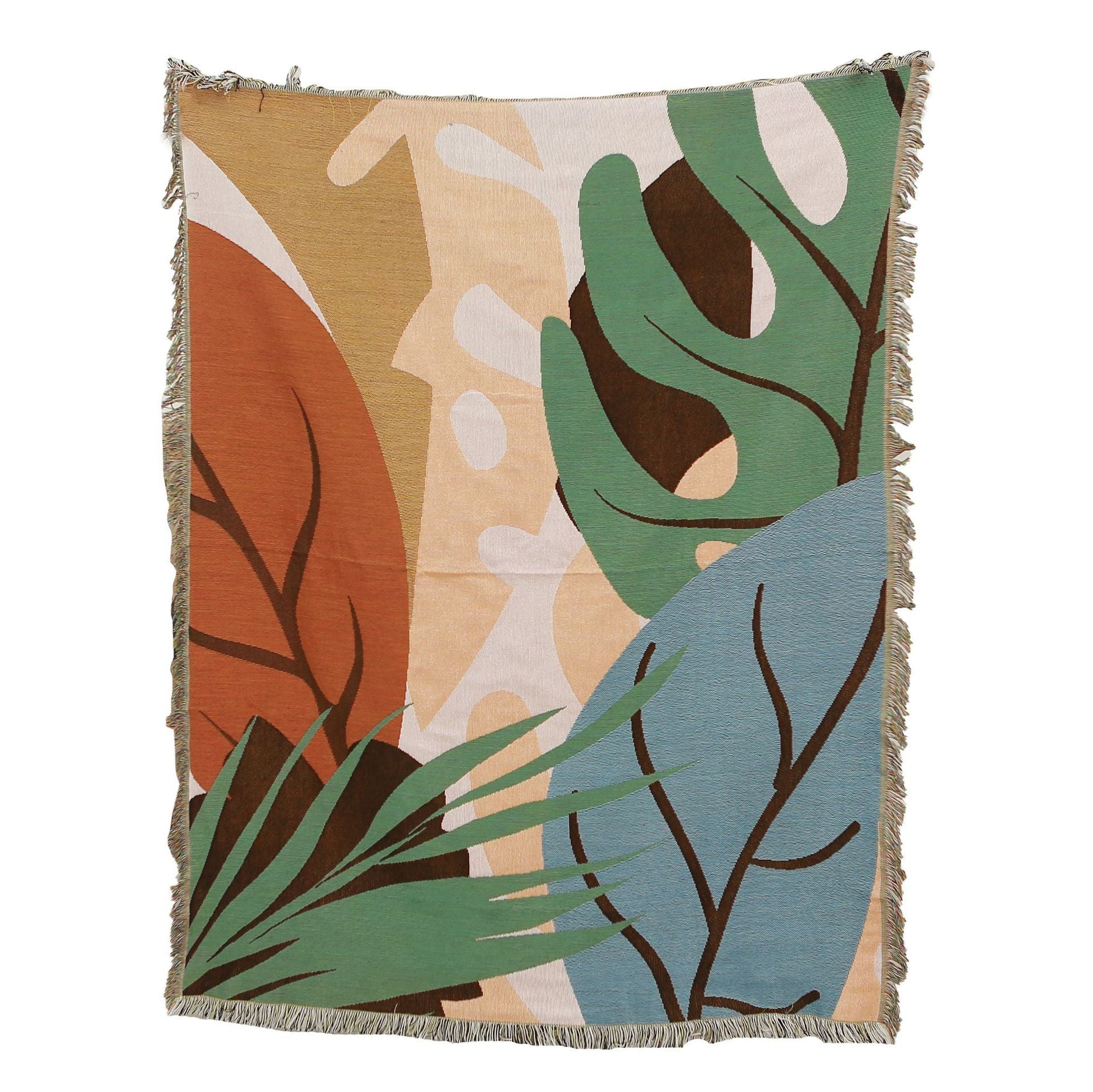 KTX-822291 American Style Cotton Acrylic Blend Camping Cover Blanket in Various Patterns and Sizes