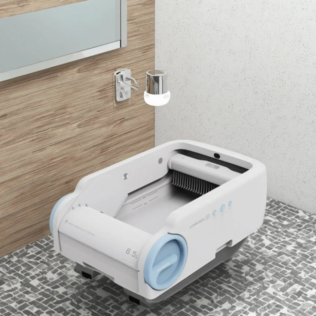KTX-823891 Smart Automatic Cat Litter Box with Splash-Proof Design, Multiple Protections, Easy Clean, APP Control, 10kg Capacity