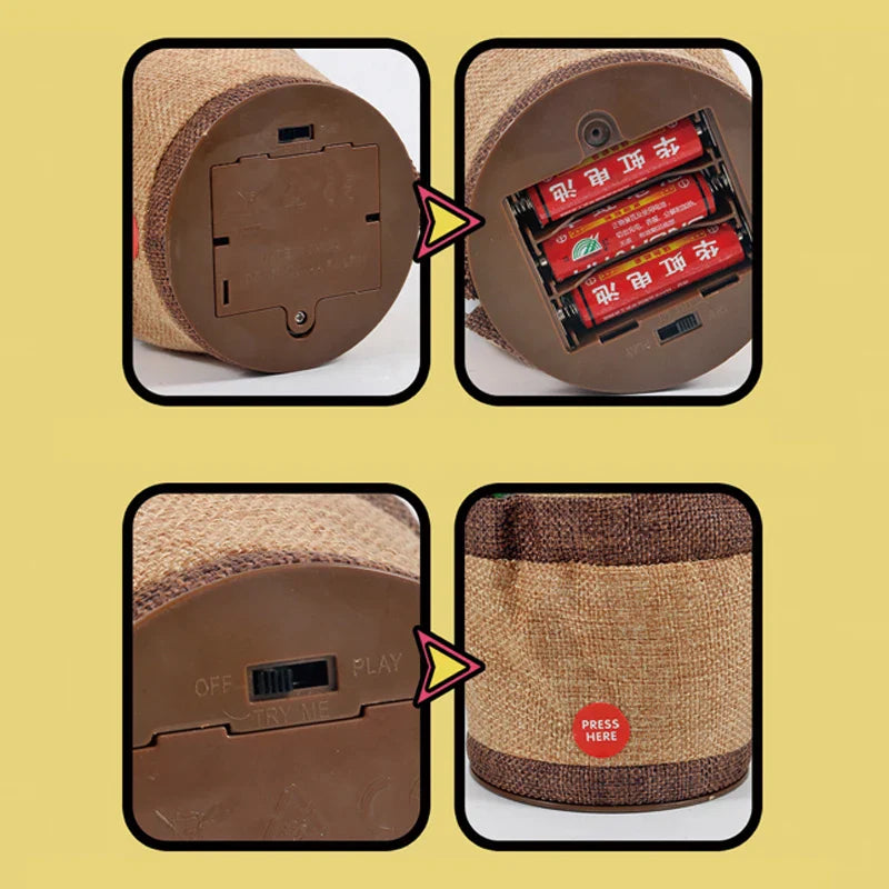 KTX-824851 Electric Dancing Plush Cactus Toy with Singing, Light & Wriggling Features for Kids