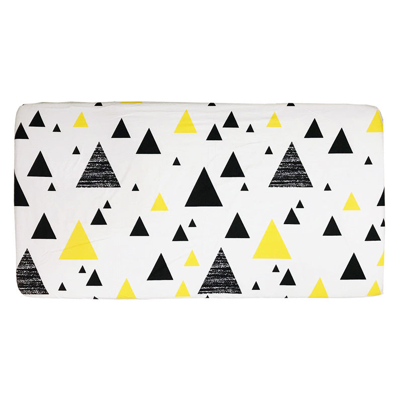 KTX-824915 Cotton Baby Bed Sheet Set with Cartoon Designs - 3-Piece Bedding for Infants