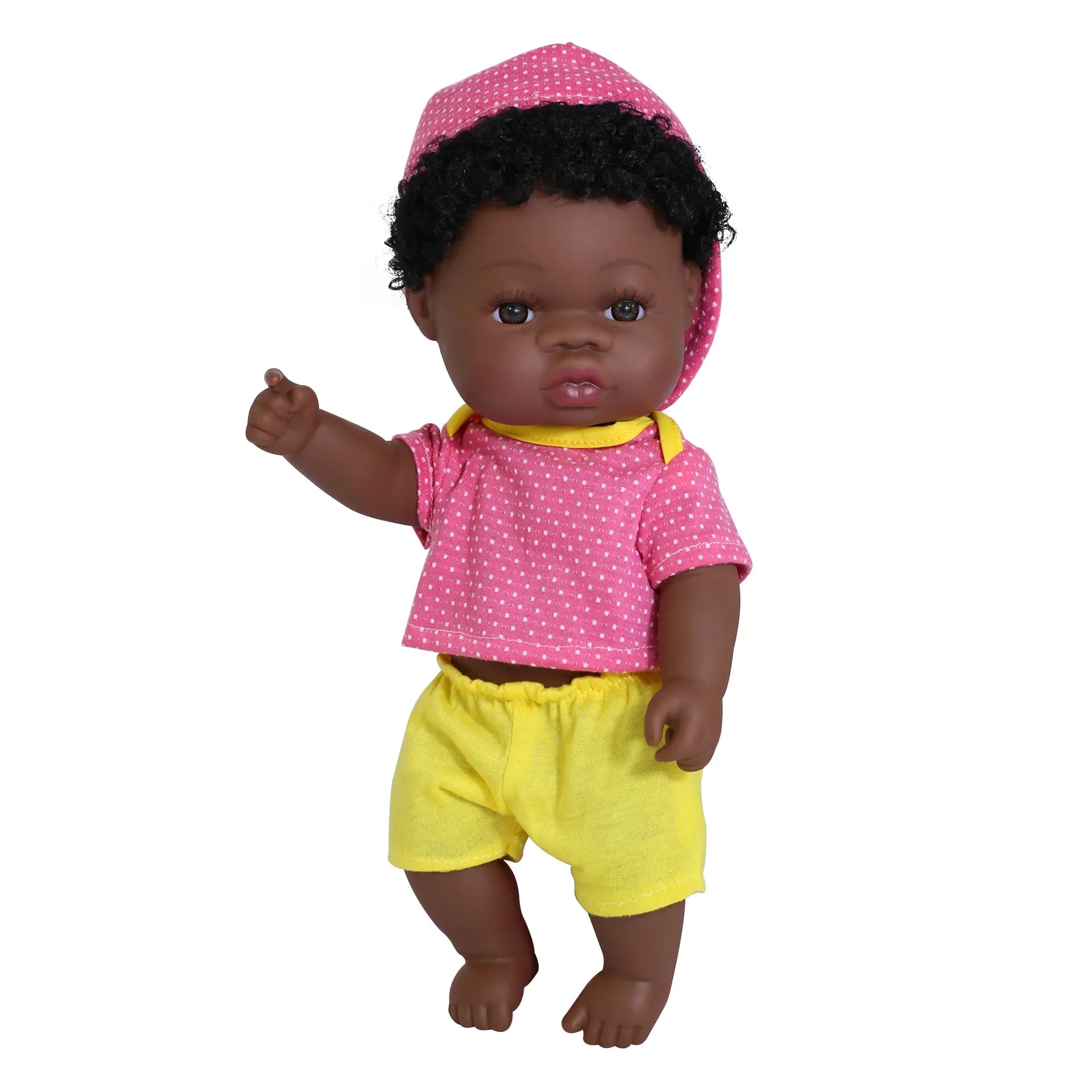 KTX-825427 33cm African Baby Doll Clothes Set for Kids - Soft Vinyl Fashion Doll Apparel for Creative Play