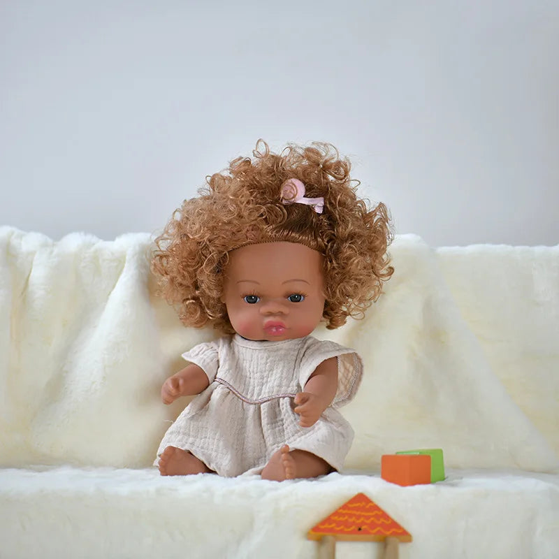 KTX-825427 33cm African Baby Doll Clothes Set for Kids - Soft Vinyl Fashion Doll Apparel for Creative Play