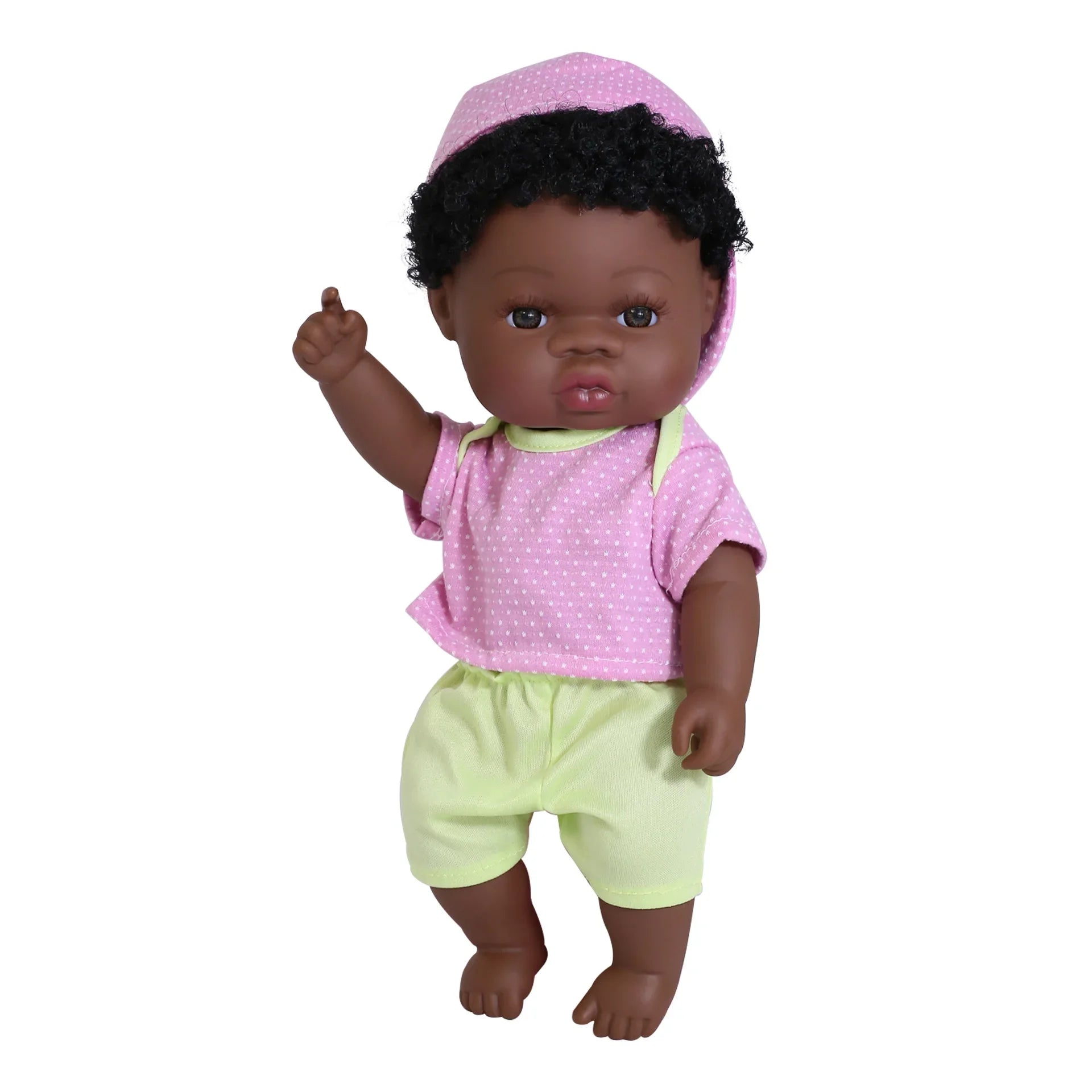 KTX-825427 33cm African Baby Doll Clothes Set for Kids - Soft Vinyl Fashion Doll Apparel for Creative Play