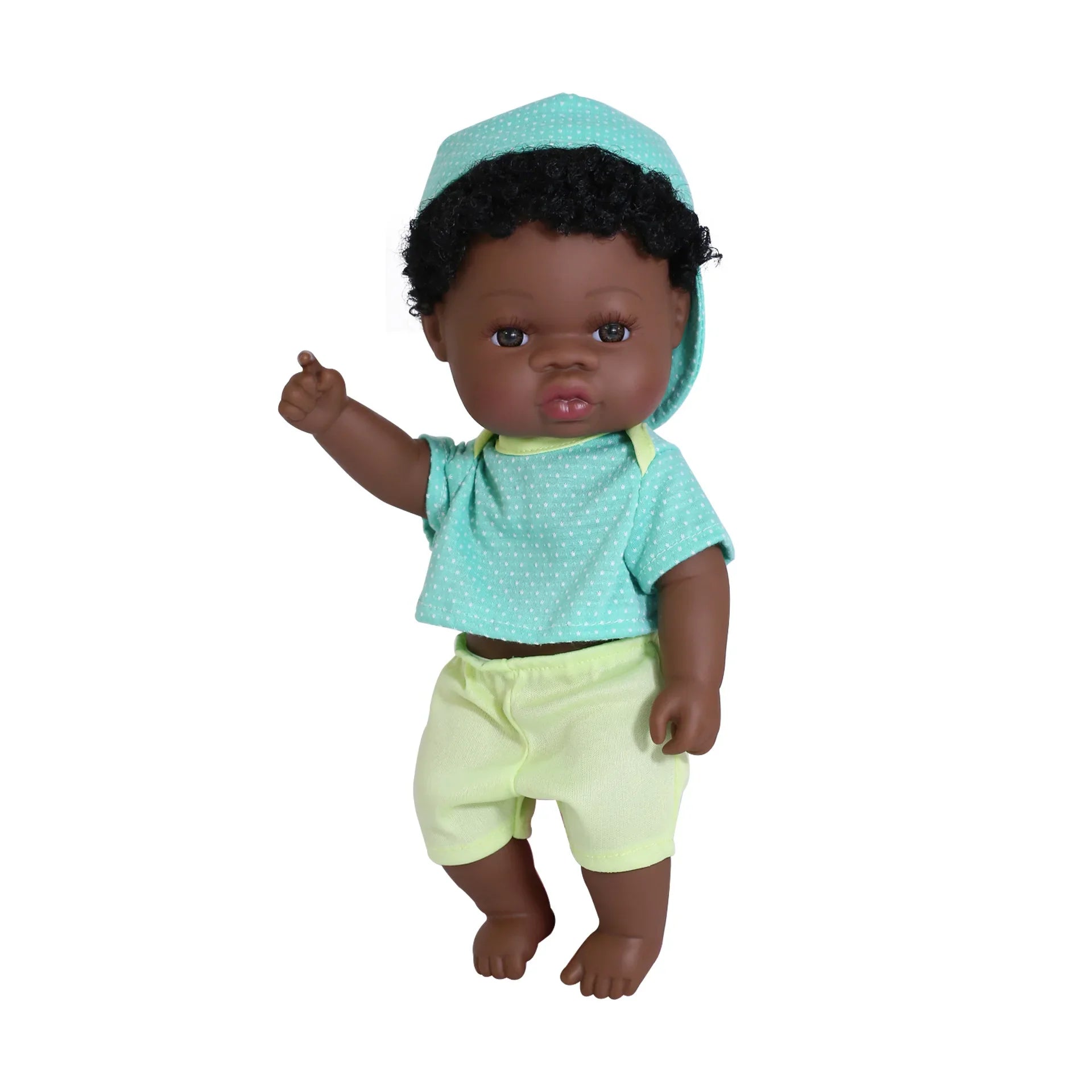 KTX-825427 33cm African Baby Doll Clothes Set for Kids - Soft Vinyl Fashion Doll Apparel for Creative Play