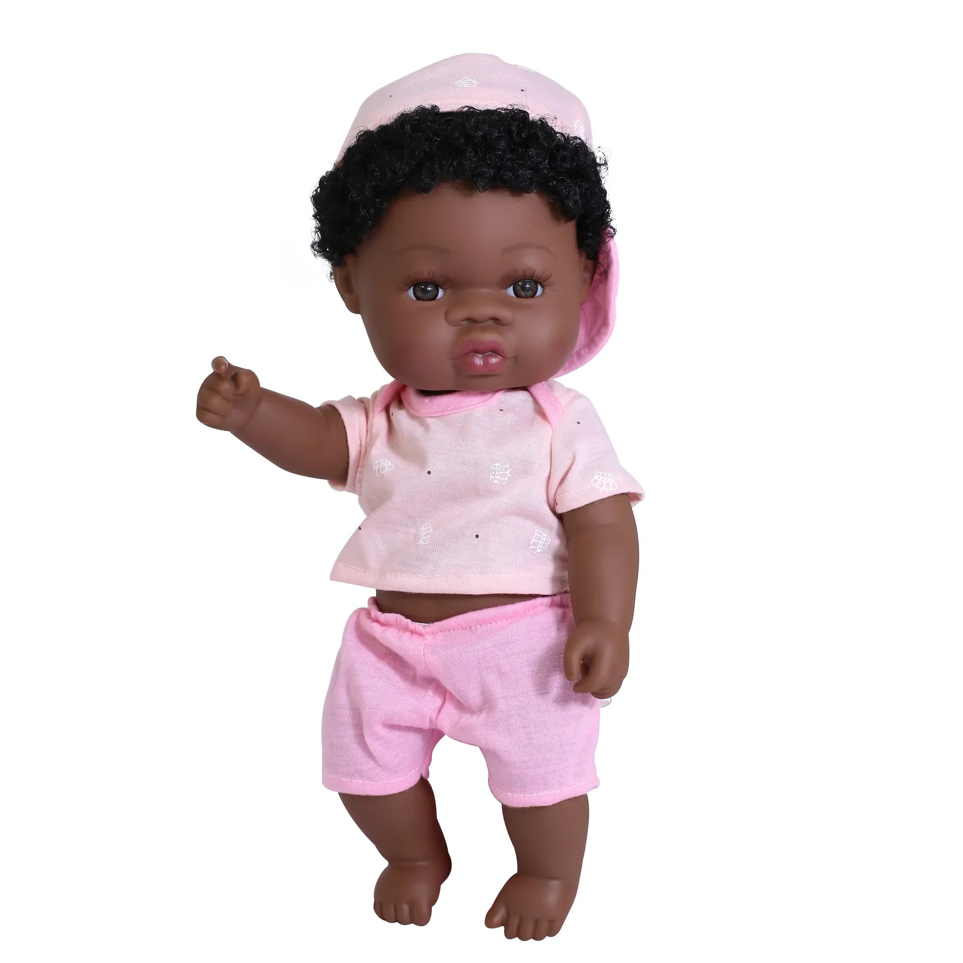 KTX-825427 33cm African Baby Doll Clothes Set for Kids - Soft Vinyl Fashion Doll Apparel for Creative Play