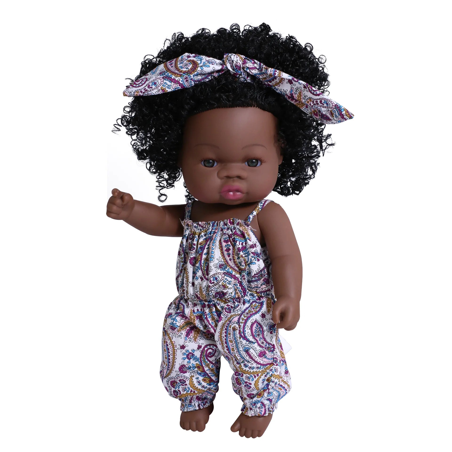 KTX-825427 33cm African Baby Doll Clothes Set for Kids - Soft Vinyl Fashion Doll Apparel for Creative Play