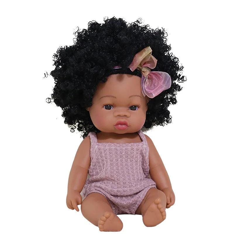KTX-825427 33cm African Baby Doll Clothes Set for Kids - Soft Vinyl Fashion Doll Apparel for Creative Play