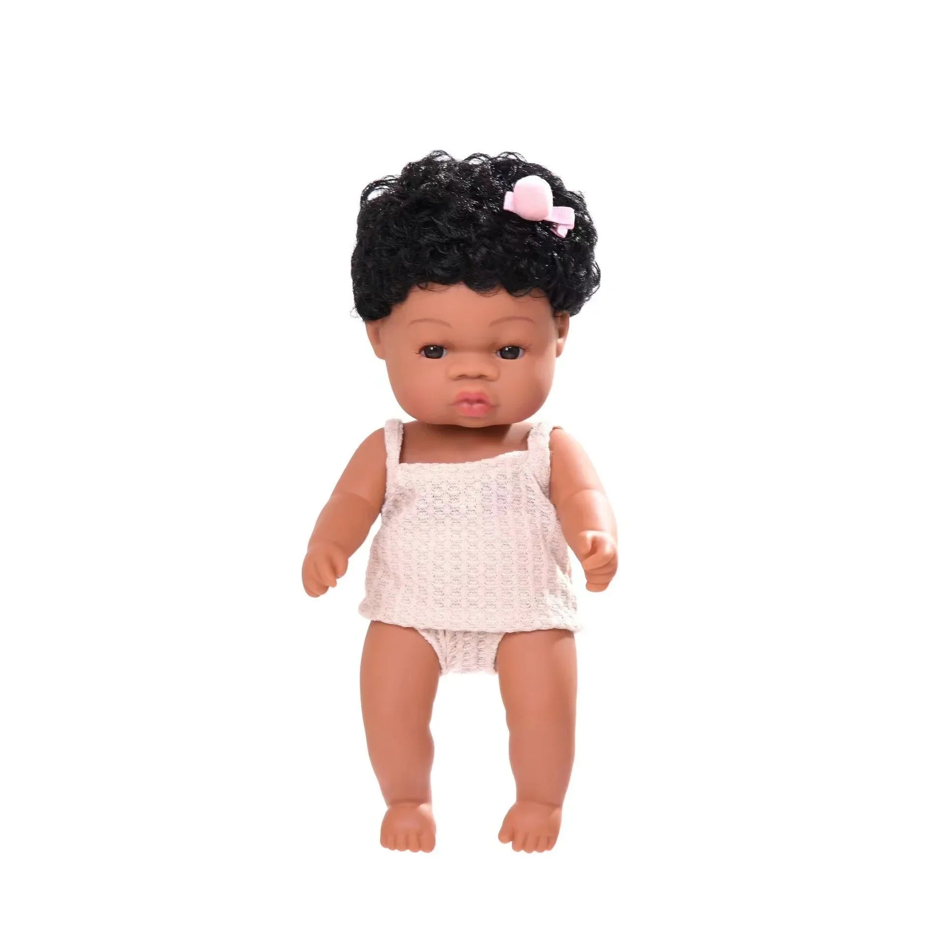 KTX-825427 33cm African Baby Doll Clothes Set for Kids - Soft Vinyl Fashion Doll Apparel for Creative Play