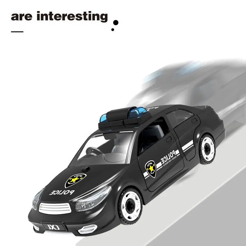 KTX-826003 DIY Assembly Vehicle Toy Set - Taxi, Police Car & Fire Truck with Electric Screwdriver for Kids Ages 3+