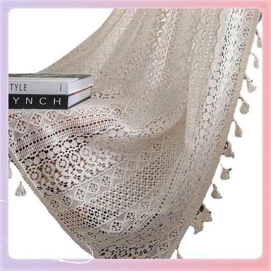 KTX-826451 Hollow-Out Blackout Curtains with Geometric Waves for Living Room and Bedroom - Multiple Sizes Available