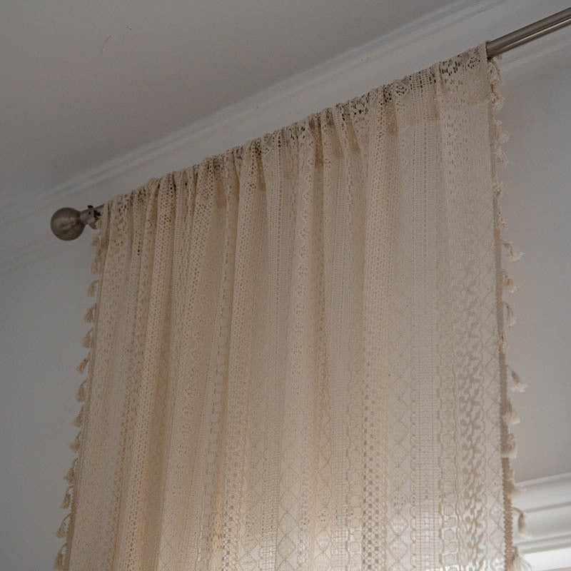 KTX-826451 Hollow-Out Blackout Curtains with Geometric Waves for Living Room and Bedroom - Multiple Sizes Available