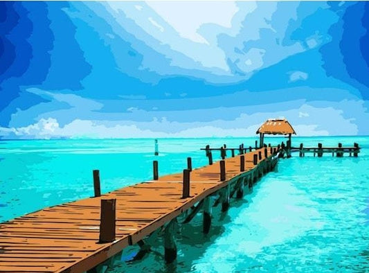 KTX-827731 Holiday Dreams Painting by Numbers Set - 40x50cm and 60x75cm Linen Canvas