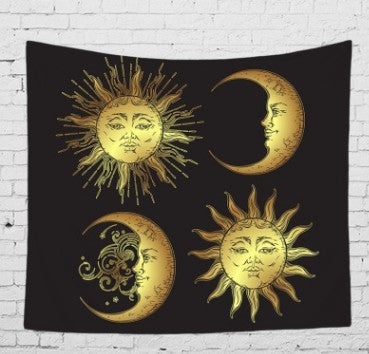 KTX-828755 Bohemian Wind Tapestry Wall Hanging - Soft Polyester Fiber, Two Sizes Available