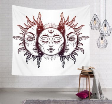 KTX-828755 Bohemian Wind Tapestry Wall Hanging - Soft Polyester Fiber, Two Sizes Available