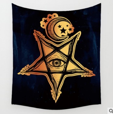 KTX-828755 Bohemian Wind Tapestry Wall Hanging - Soft Polyester Fiber, Two Sizes Available