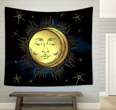 KTX-828755 Bohemian Wind Tapestry Wall Hanging - Soft Polyester Fiber, Two Sizes Available