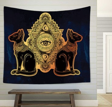 KTX-828755 Bohemian Wind Tapestry Wall Hanging - Soft Polyester Fiber, Two Sizes Available