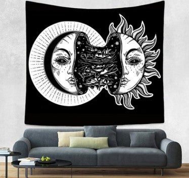 KTX-828755 Bohemian Wind Tapestry Wall Hanging - Soft Polyester Fiber, Two Sizes Available