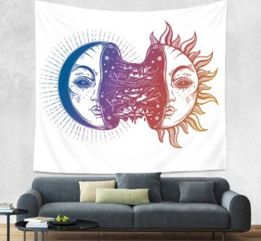 KTX-828755 Bohemian Wind Tapestry Wall Hanging - Soft Polyester Fiber, Two Sizes Available