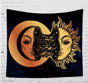 KTX-828755 Bohemian Wind Tapestry Wall Hanging - Soft Polyester Fiber, Two Sizes Available