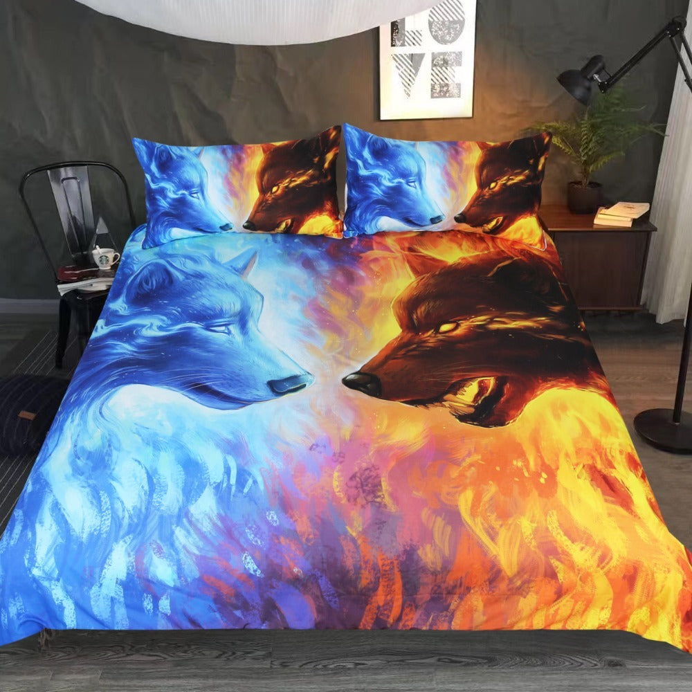 KTX-829011 Digital Printed Polyester Bedding Set - 3 Pieces
