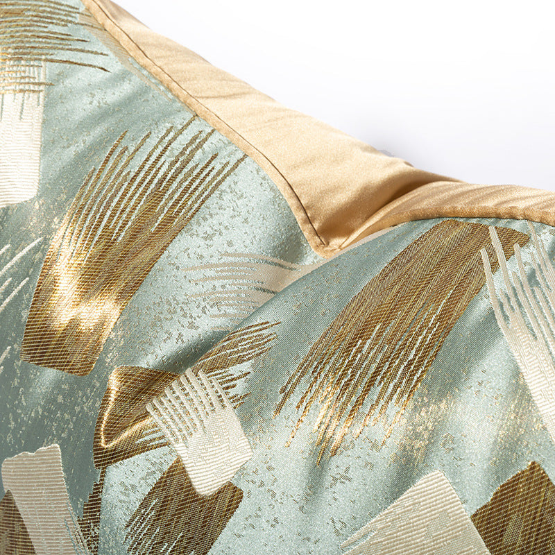 KTX-829011 Light Blue Green Luxury Sofa Pillow Cases - 30x50cm, 45x45cm, 50x50cm, PP Cotton