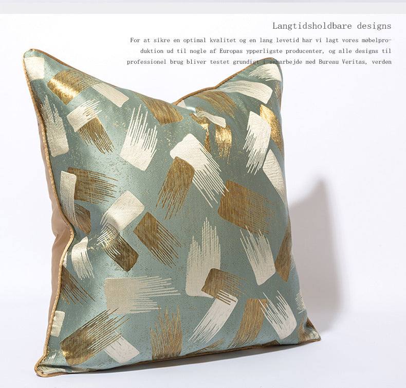 KTX-829011 Light Blue Green Luxury Sofa Pillow Cases - 30x50cm, 45x45cm, 50x50cm, PP Cotton