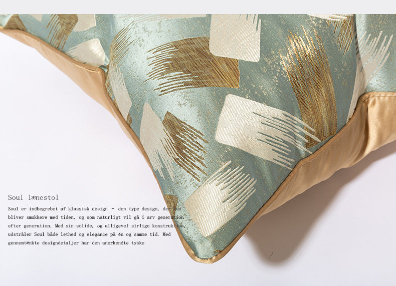 KTX-829011 Light Blue Green Luxury Sofa Pillow Cases - 30x50cm, 45x45cm, 50x50cm, PP Cotton