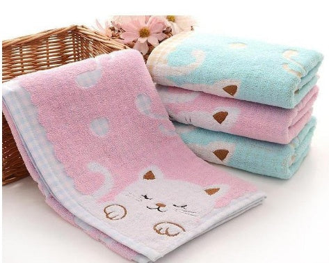 KTX-829779 Cotton Kitty Hand Towels – Cute and Absorbent Bathroom Essential