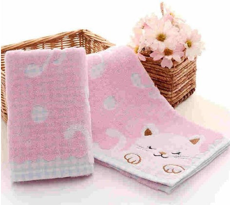 KTX-829779 Cotton Kitty Hand Towels – Cute and Absorbent Bathroom Essential