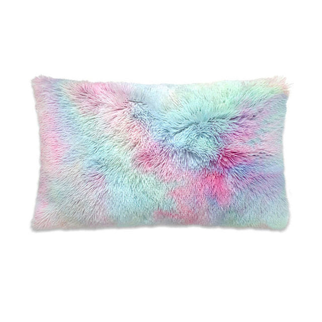 KTX-830035 Winter Warm Fluffy Long Plush and Velvet Pillow Case - 50x70cm Options Available
