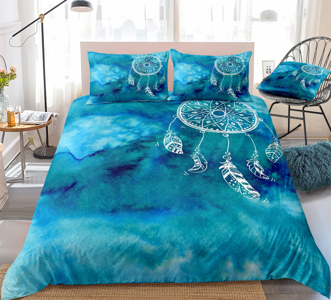 KTX-830163 Dream Catcher Digital Printing Three-Piece Quilt Cover Set in Modern Style