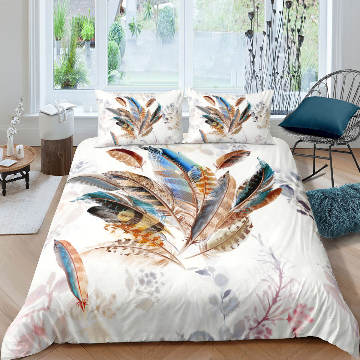 KTX-830163 Dream Catcher Digital Printing Three-Piece Quilt Cover Set in Modern Style