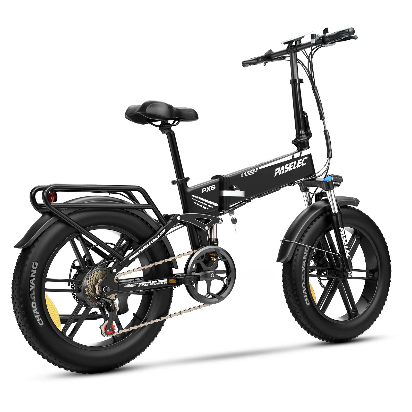 KTX-830675 Folding Electric Bicycle 48V 750W 20" Dual Suspension Cruiser with Disc Brakes - Army Green or Black