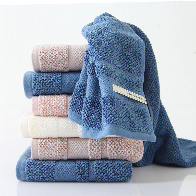 KTX-830931 Thick Cotton Embroidered Towel - 35x75 cm, Soft and Highly Absorbent, Available in Multiple Colors