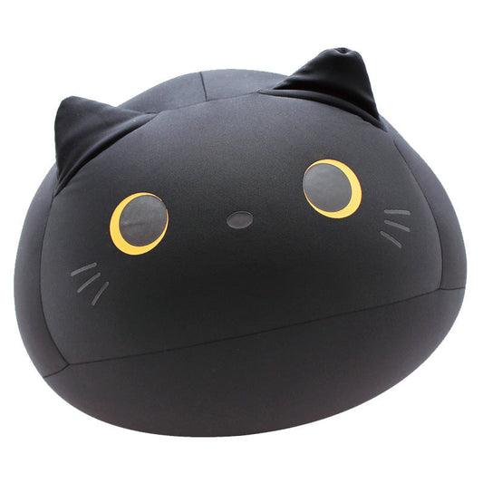 KTX-831187 Cute Cat Doll Waist Pillow - Soft Animal Cushion, 30x30x27cm, Nylon & Spandex Blend