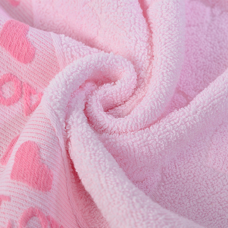 KTX-832083 Pure Cotton Face Towel - Soft, Highly Absorbent in Blue, Pink, or Yellow, 33x73cm