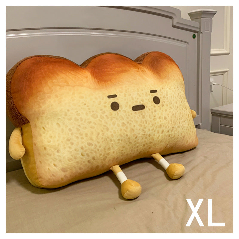 KTX-834131 Emotionally Adorable Cartoon Toast Plush Cushion - Soft PP Cotton Pillow in Various Sizes