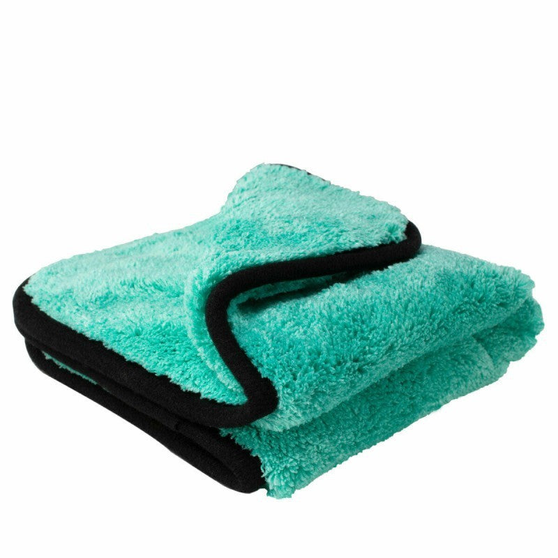 KTX-834387 High-Density Double-Sided Coral Fleece Car Wiper Towel - Green Fur Monster Design