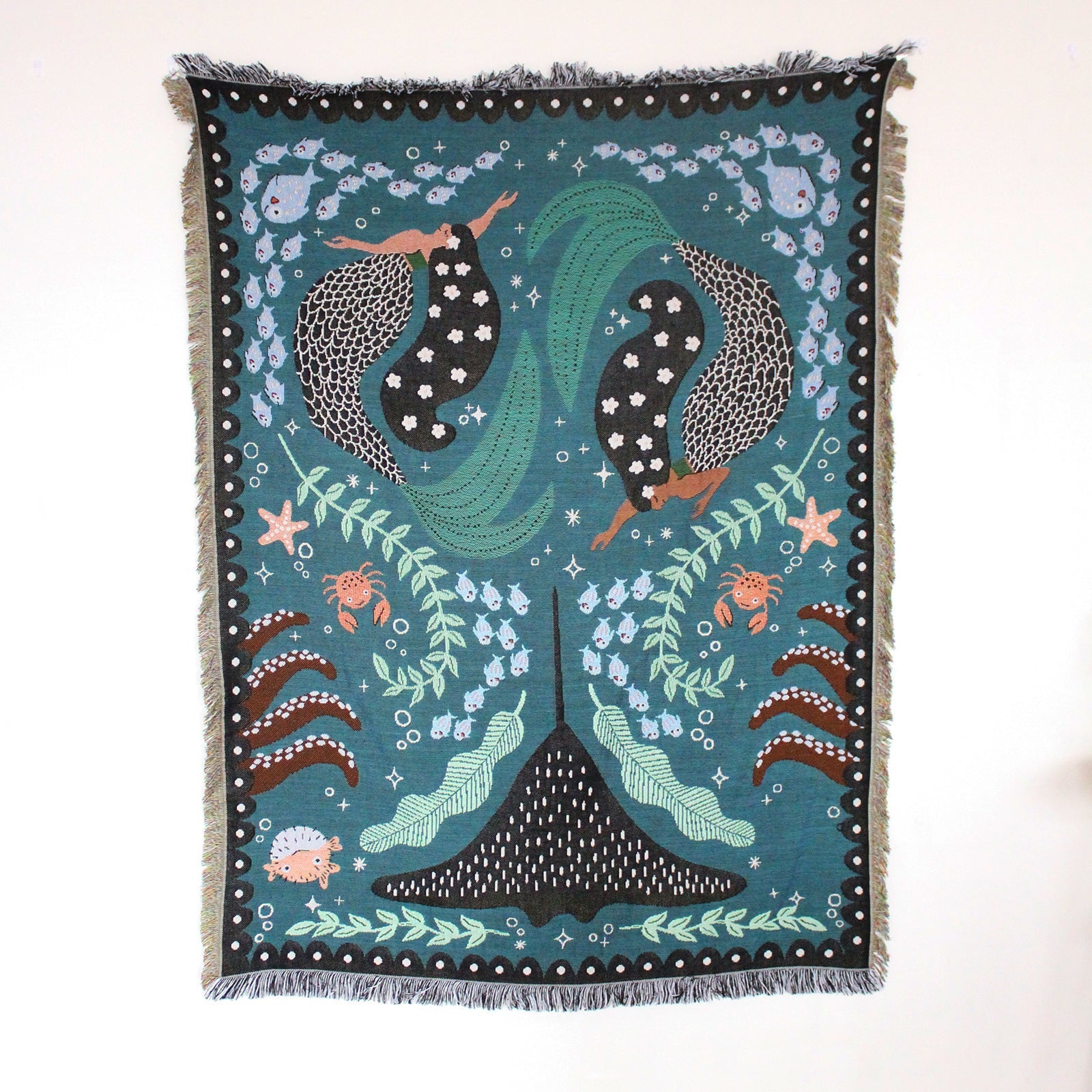 KTX-836435 Boho Fringe Sofa Cover Blanket - Cotton Nitrile Blend, 130x150 cm