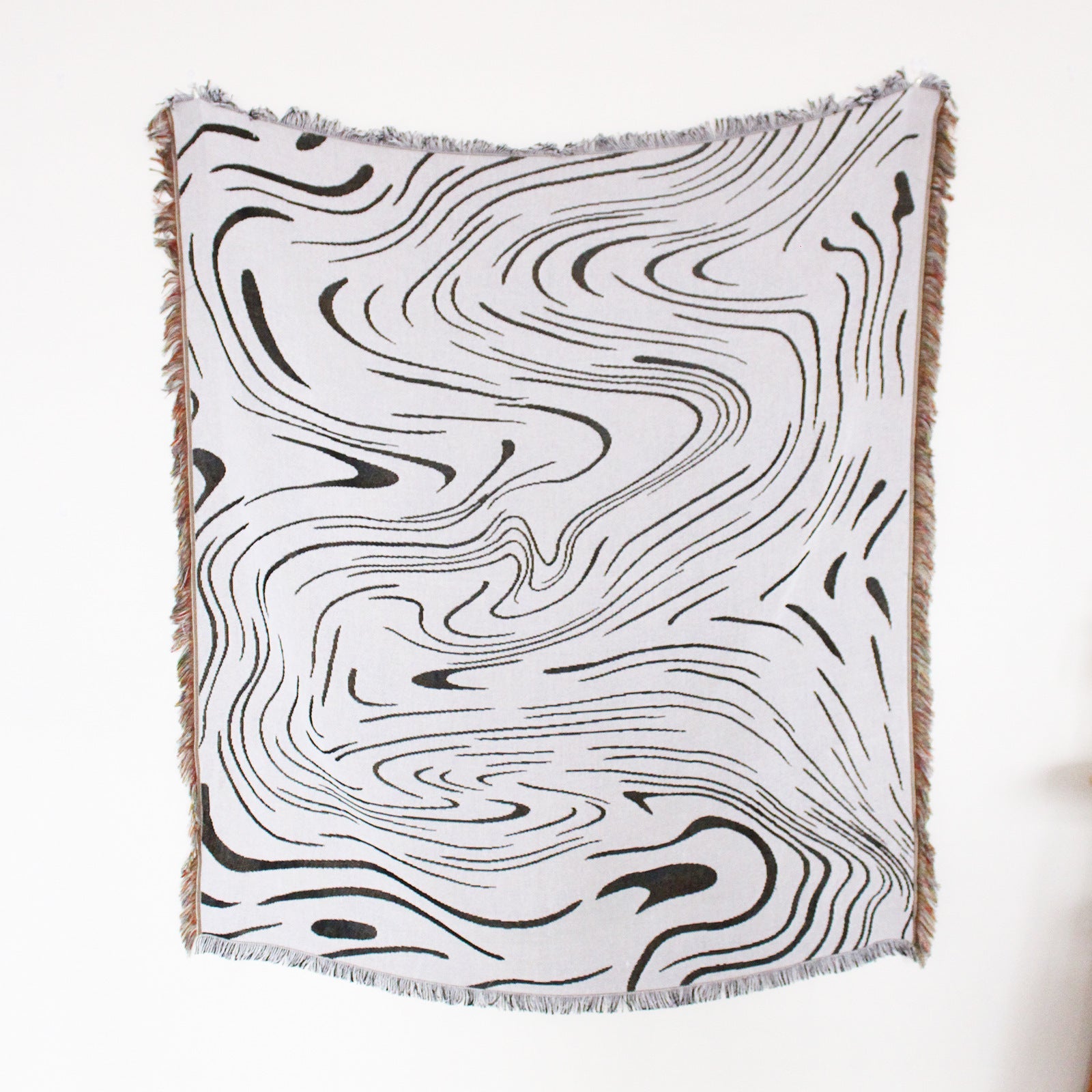 KTX-836435 Boho Fringe Sofa Cover Blanket - Cotton Nitrile Blend, 130x150 cm