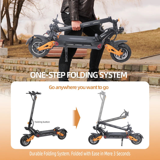 KTX-837459 All-Terrain Electric Mobility Scooter with Dual Motors and Long Range - Foldable, Waterproof, 3000W Motor, 200 kg Load Capacity